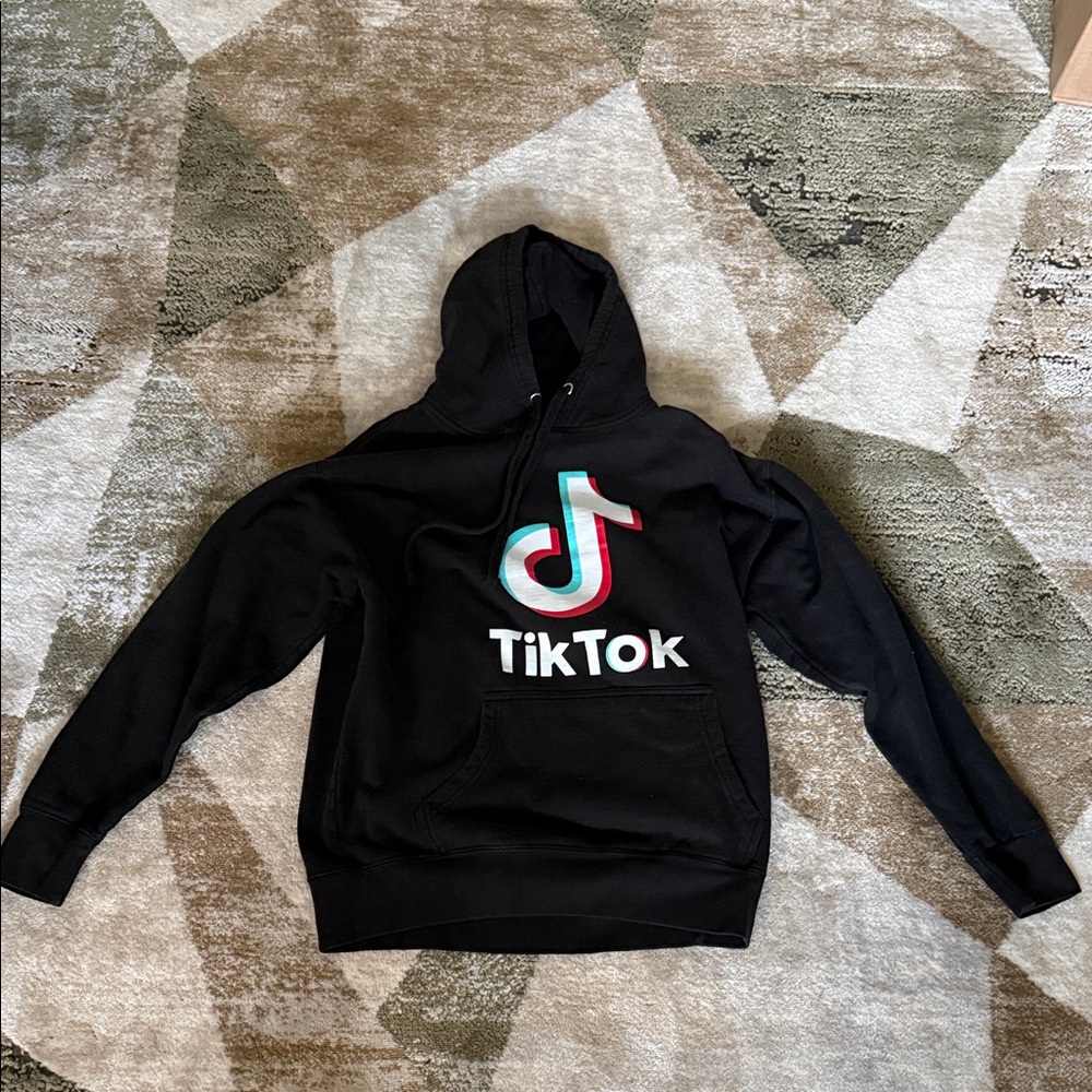 Black TikTok Logo Hoodie